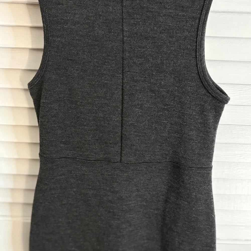Topshop Dark Grey Women’s Sz 8 Seamed Sleeveless Bodycon Strech Tunic Mini Dress - Picture 7 of 7